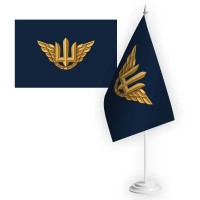 Настільний прапорець Повітряні Сили Емблема синій